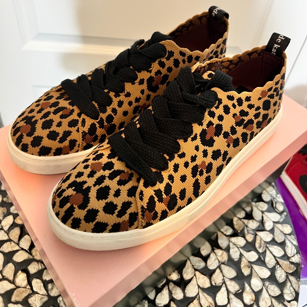Kate Spade Abbie Knit Leopard Print Shoes-Size 7.5